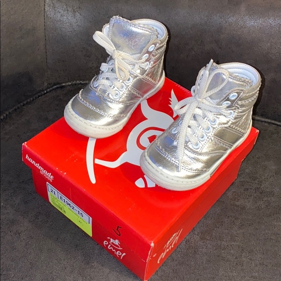 Girls Emil silver high top size 5. - Picture 2 of 3